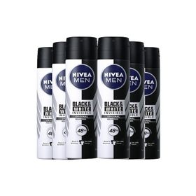 Nivea Invisible Black White Power 6x150 ml Erkek Sprey Deodorant