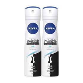 Nivea Invisible Black & White Pure 2x150 ml Kadın Deodorant