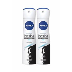 Nivea Invisible Black & White Pure 2x150 ml Kadın Deodorant