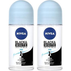 Nivea Invisible Black & White Pure 2x50 ML Kadın Roll-On Deodorant