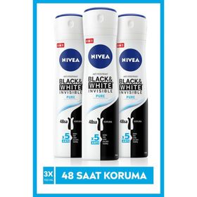 Nivea Invisible Black & White Pure 3x150 ml Kadın Sprey Deodorant