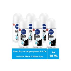 Nivea Invisible Black White Pure 6x50 ml Roll-On