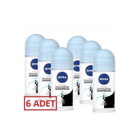 Nivea Invisible Black White Pure 6x50 ml Roll-On