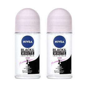 Nivea Invisible Black&White 2x50 ml Kadın Roll-On Deodorant
