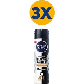 Nivea Invisible Black&White 3x150 ml Erkek Deodorant