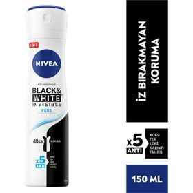 Nivea Invisible for Black White Pure 150 ml Sprey Deodorant