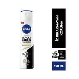 Nivea Kadın Black & White Invisible Clear 48 Saat Anti-Perspirant Koruma 5x150 ml Sprey Deodorant