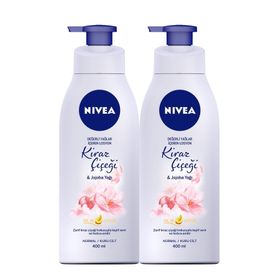 Nivea Kiraz Çiçeği Jojoba Yağı 2x400 ml Vücut Losyonu