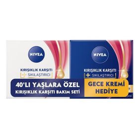 Nivea Kırışıklık Karşıtı 40+ Yaş 50 ml Gündüz Kremi + Nivea Kırışıklık Karşıtı 40+ 50 ml Gece Kremi