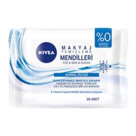 Nivea Kuru ve Hassas Ciltler için 25 Yüz Temizleme Mendili