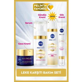 Nivea Luminous 630 Leke Karşıtı Cilt Bakım Seti Gündüz Yüz Kremi 50 ml Gece Kremi Cilt Serumu Göz Kremi