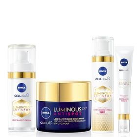 Nivea Luminous 630 Leke Karşıtı Cilt Bakım Seti Gündüz Yüz Kremi 50 ml Gece Kremi Cilt Serumu Göz Kremi