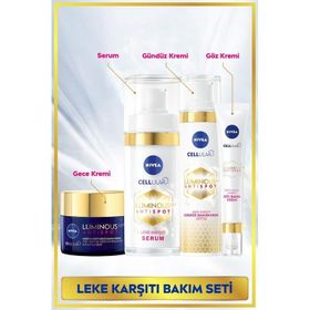 Nivea Luminous 630 Leke Karşıtı Cilt Bakım Seti Gündüz Yüz Kremi 50 ml Gece Kremi Cilt Serumu Göz Kremi