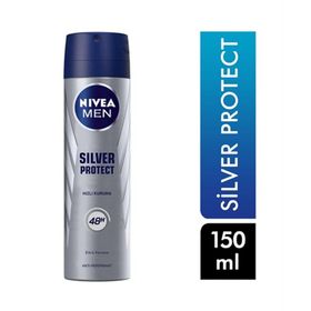 Nivea Men 150 ml Anti-Perspirant Silver Protect Hızlı Kuruma Etkili Koruma Sprey Deodorant