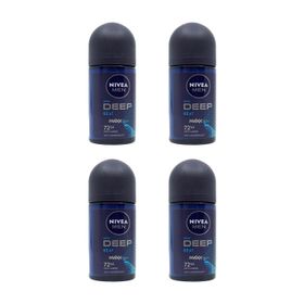 Nivea Men 4x50 ml Deep Dimension Aktif Karbon Roll-On