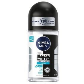 Nivea Men Black White Invisible 50 ml 72 Saat Anti-Perspirant Erkek Roll-On Deodorant