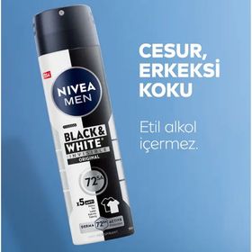 Nivea Men Black White Invisible 72 Saat Anti Perspirant Original 200 ml Erkek Sprey Deodorant