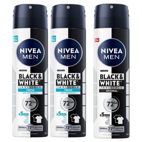 Nivea Men Black White Invisible Fresh 2x150 ml Black White Invisible Original 150 ml Sprey Deodorant