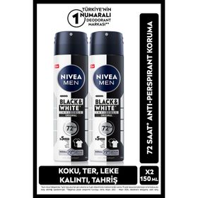 Nivea Men Black White Invisible Original 2x150 ml Erkek Sprey Deodorant