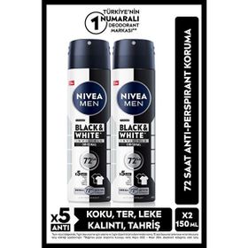 Nivea Men Black White Invisible Original 2x150 ml Erkek Sprey Deodorant