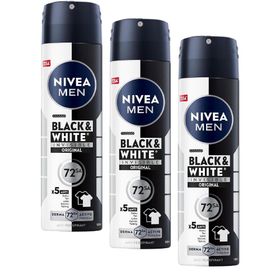 Nivea Men Black White Invisible Original 3x150 ml Erkek Sprey Deodorant