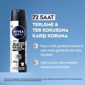 Nivea Men Black White Invisible Original 3x150 ml Erkek Sprey Deodorant