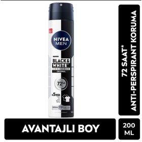 Nivea Men Black & White Invisible Original 48 Saat Anti-Perspirant Koruma 200 ml Erkek Sprey Deodorant