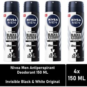 Nivea Men Black White İnvisible Original 4x150 ml Erkek Deodorant