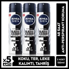 Nivea Men Black &White Original 3 x 150 ml Sprey Deodorant