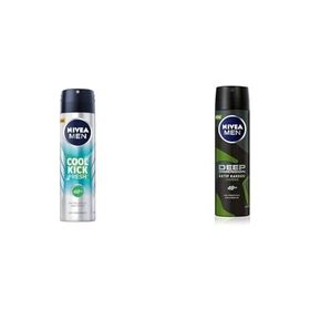Nivea Men Cool Kick Fresh 150 ml Men Deep Dimension Amazonia 150 ml Erkek Sprey Deodorant