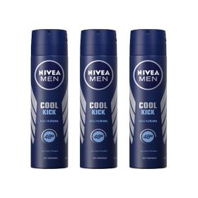 Nivea Men Cool Kick Fresh 3x150 ml Erkek Sprey Deodorant