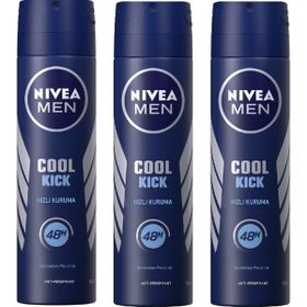 Nivea Men Cool Kick Fresh 3x150 ml Erkek Sprey Deodorant