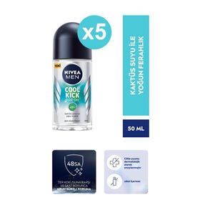 Nivea Men Cool Kick Fresh 5x50 ml Erkek Roll-On
