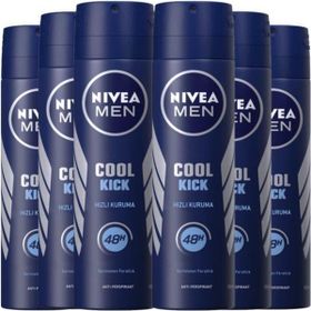 Nivea Men Cool Kick Fresh 6x150 ml Erkek Sprey Deodorant
