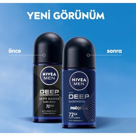 Nivea Men Deep Aktif Karbon Dark Wood Anti-Perspirant 50 ml Roll-On