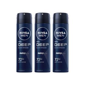 Nivea Men Deep Darkwood 3x150 ml Erkek Deodorant