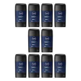 Nivea Men Deep Dimension 10x50 ml Aktif Karbon Odunsu Erkek Stick Deodorant
