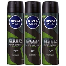 Nivea Men Deep Dimension 150 ml Aktif Karbon Erkek Deodorant