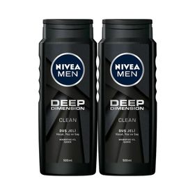 Nivea Men Deep Dimension 2x500 ml Duş Jeli