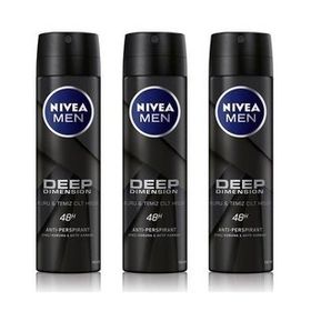 Nivea Men Deep Dimension 48 Saat Anti Perspirant Koruma 3x150 ml Erkek Sprey Deodorant