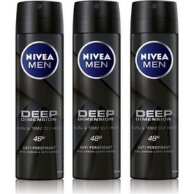Nivea Men Deep Dimension 48 Saat Anti Perspirant Koruma 3x150 ml Erkek Sprey Deodorant