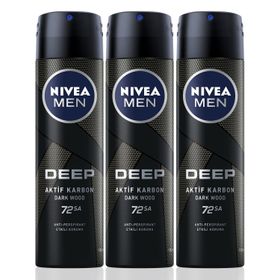 Nivea Men Deep Dimension 48 Saat Anti Perspirant Koruma 3x150 ml Erkek Sprey Deodorant