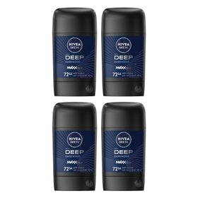 Nivea Men Deep Dimension 4x50 ml Aktif Karbon Odunsu Erkek Stick Deodorant