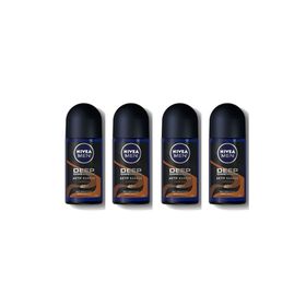 Nivea Men Deep Dimension 4x50 ml Erkek Deodorant Roll-On