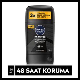 Nivea Men Deep Dimension 50 ml Aktif Karbon Odunsu Erkek Stick Deodorant