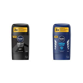 Nivea Men Deep Dimension 50 ml ve Fresh Active 50 ml Erkek Stick Deodorant