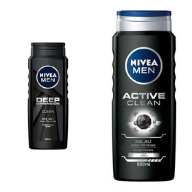 Nivea Men Deep Dimension 500 ml Duş Jeli ve Active Clean 500 ml Duş Jeli