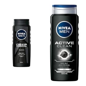 Nivea Men Deep Dimension 500 ml Duş Jeli ve Active Clean 500 ml Duş Jeli