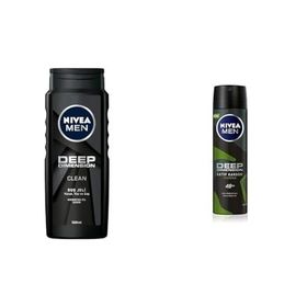 Nivea Men Deep Dimension 500 ml Duş Jeli ve Deep Dimension Amazonia 150 ml Erkek Sprey Deodorant