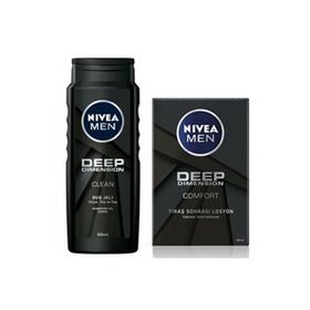 Nivea Men Deep Dimension 500 ml Duş Jeli+Deep Dimension 100 ml Tıraş Losyonu